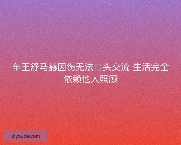 车王舒马赫因伤无法口头交流 生活完全依赖他人照顾
