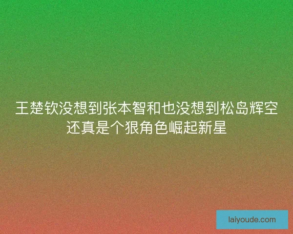 王楚钦没想到张本智和也没想到松岛辉空还真是个狠角色崛起新星 王楚钦没想到张本智和也没想到松岛辉空还真是个狠角色崛起新星